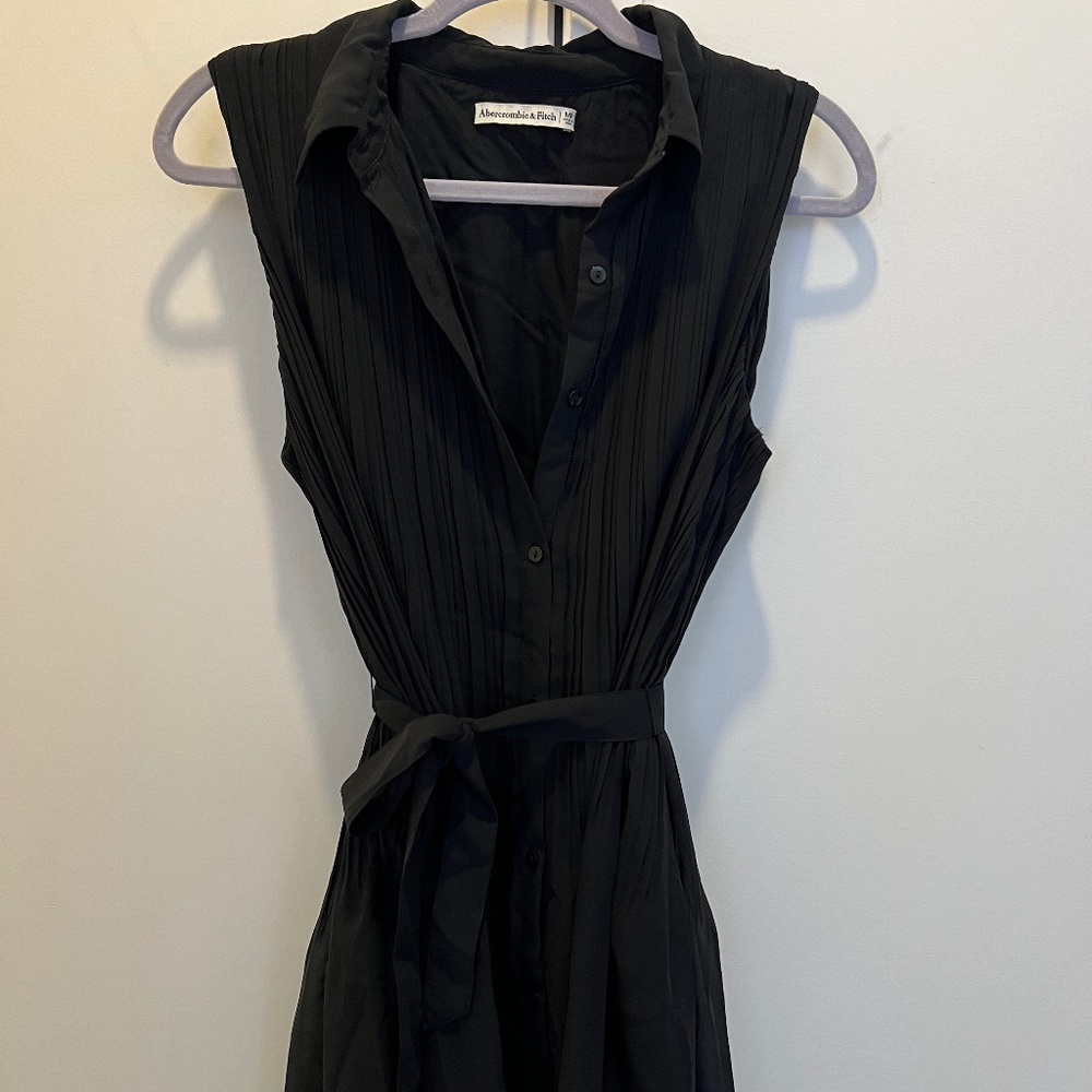 Abercrombie & Fitch Pleated Mini Shirt Dress